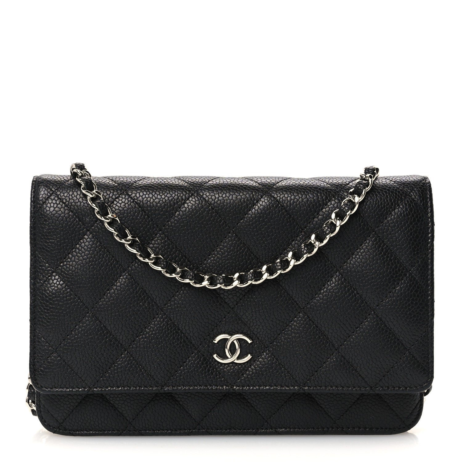 Chanel Caviar Quilted Wallet on Chain WOC Black