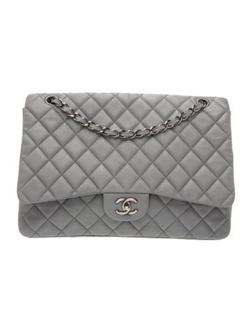 CC Quilted Maxi Single Flap Shoulder Bag