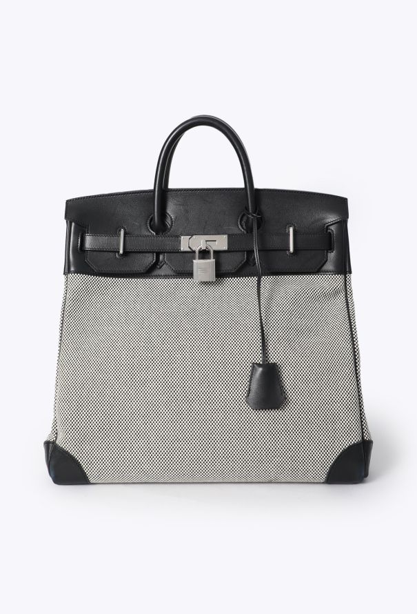 Hermes Evergrain & Toile Criss Haut à Courroies 40