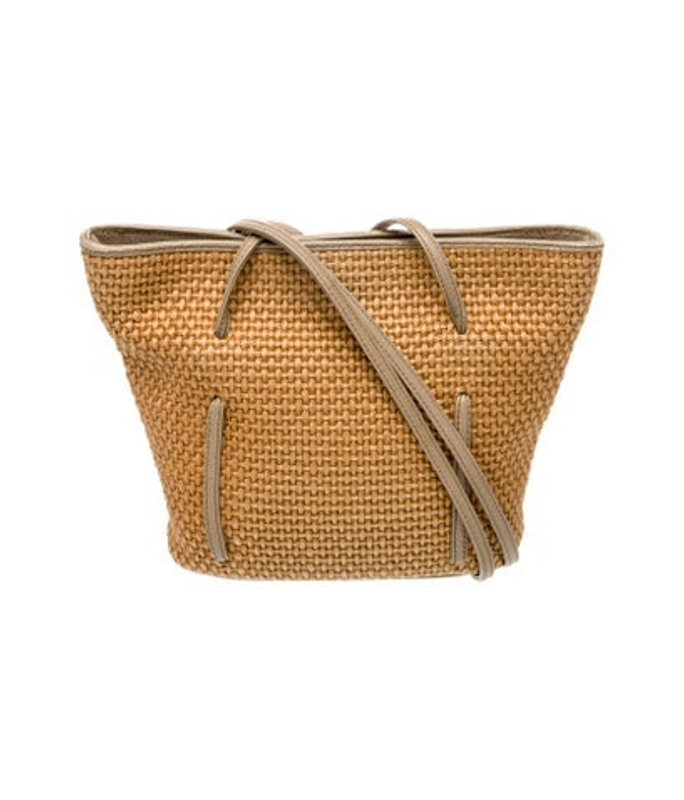 Bottega Veneta Veneta Raffia Shoulder Bag Vintage