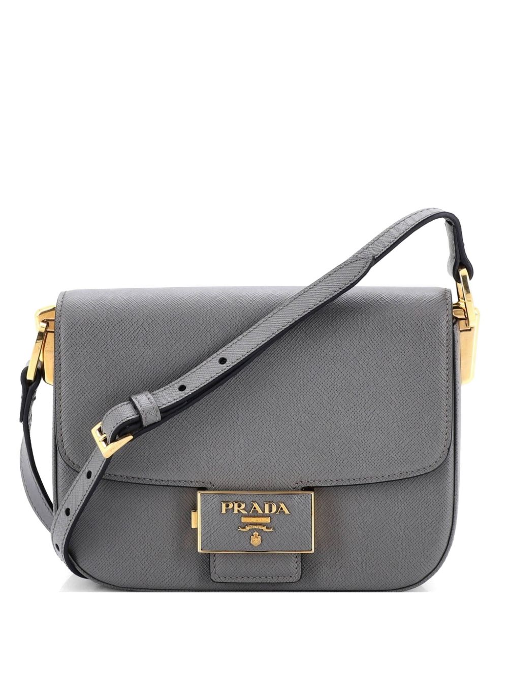 Embleme Flap Bag Saffiano Leather Small shoulder bag