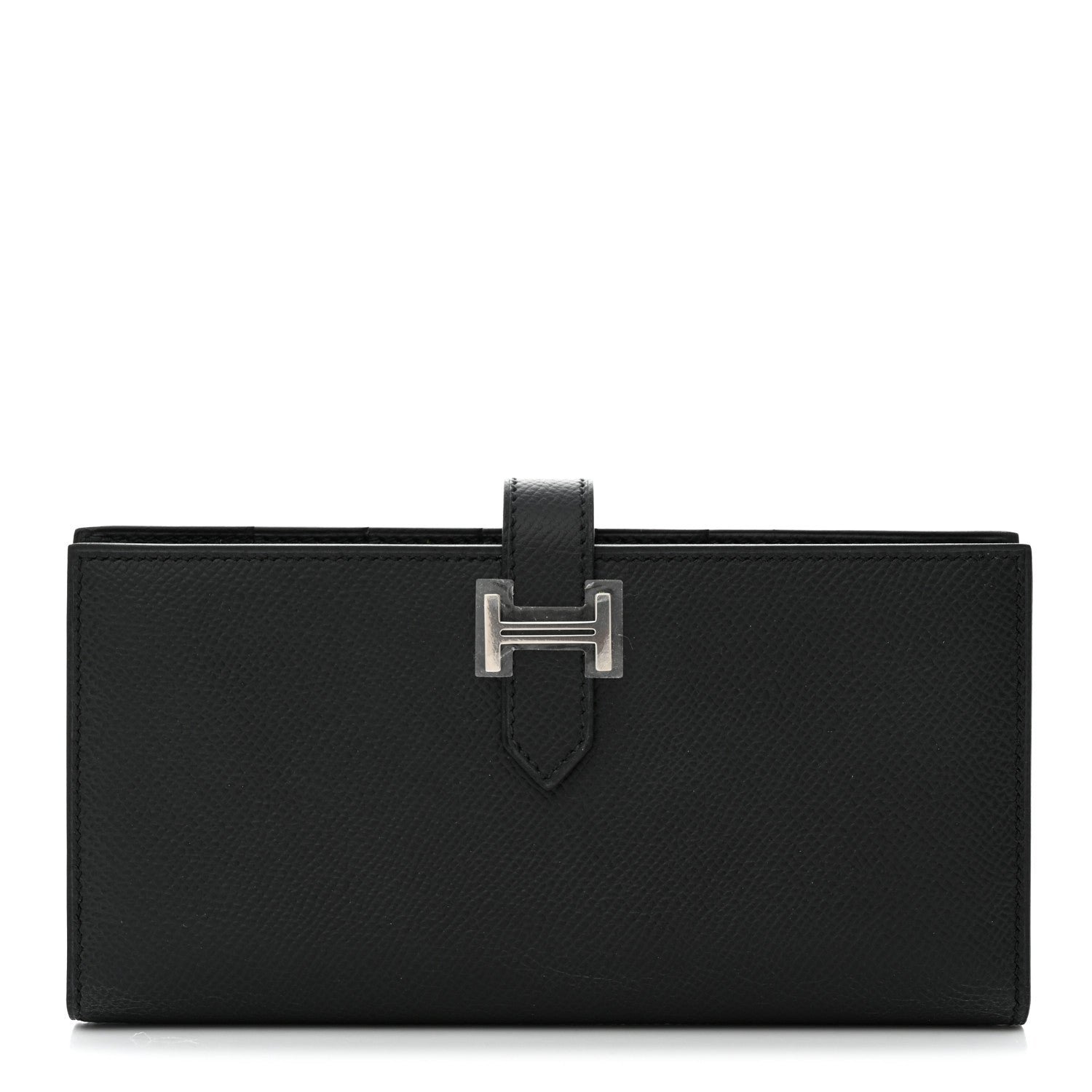 Hermes Epsom Bearn Gusset Wallet Black