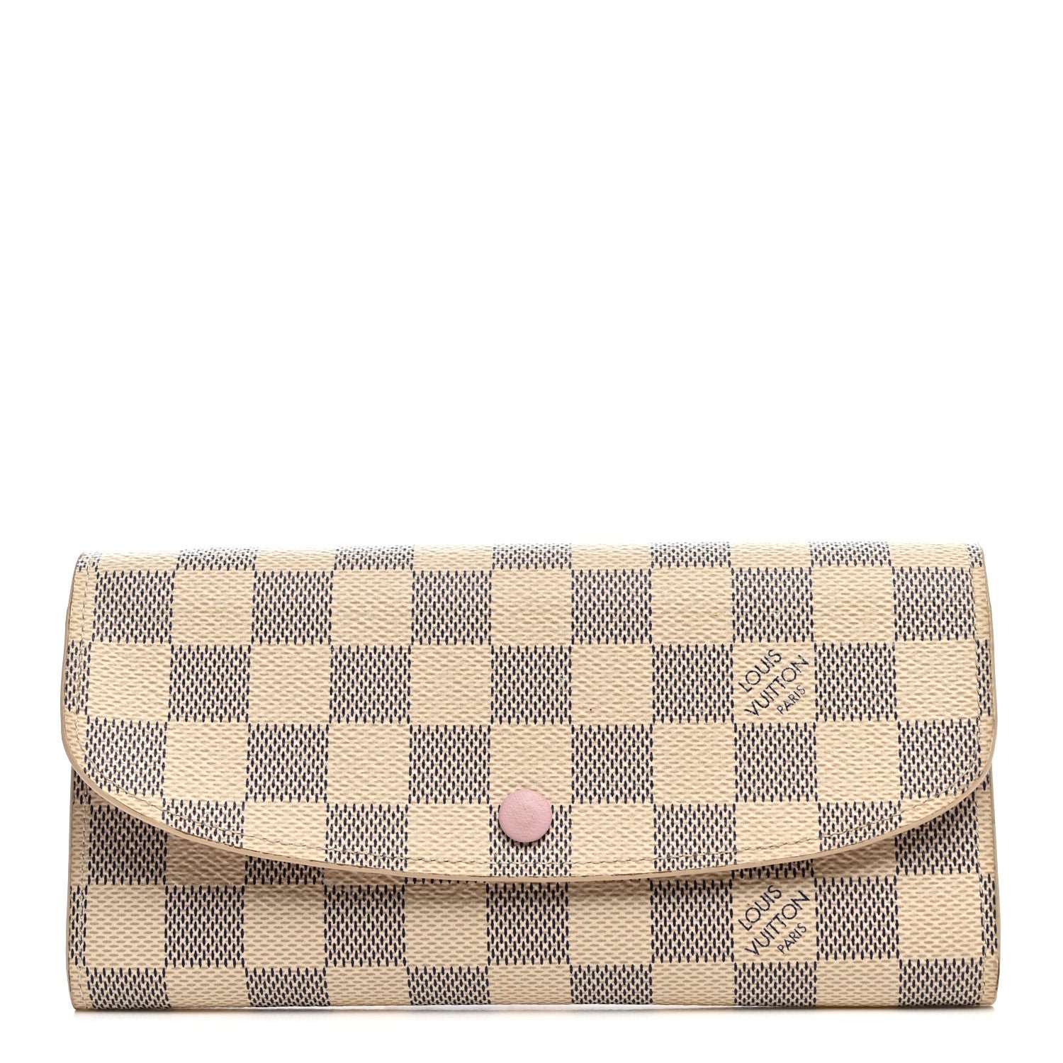 Louis Vuitton Damier Azur Emilie Wallet Rose Ballerine