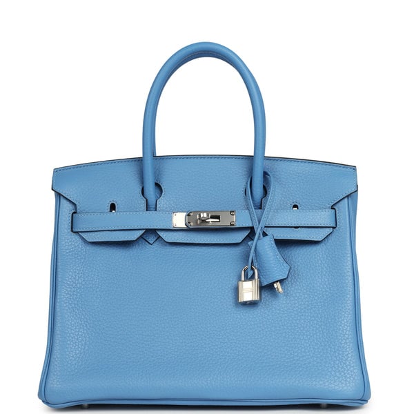 Hermes Hermes Birkin 30 Bleu Paradise Clemence Palladium Hardware