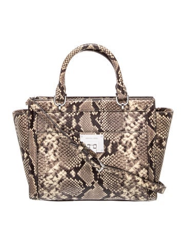 Michael Kors Embossed Leather Top Handle Bag