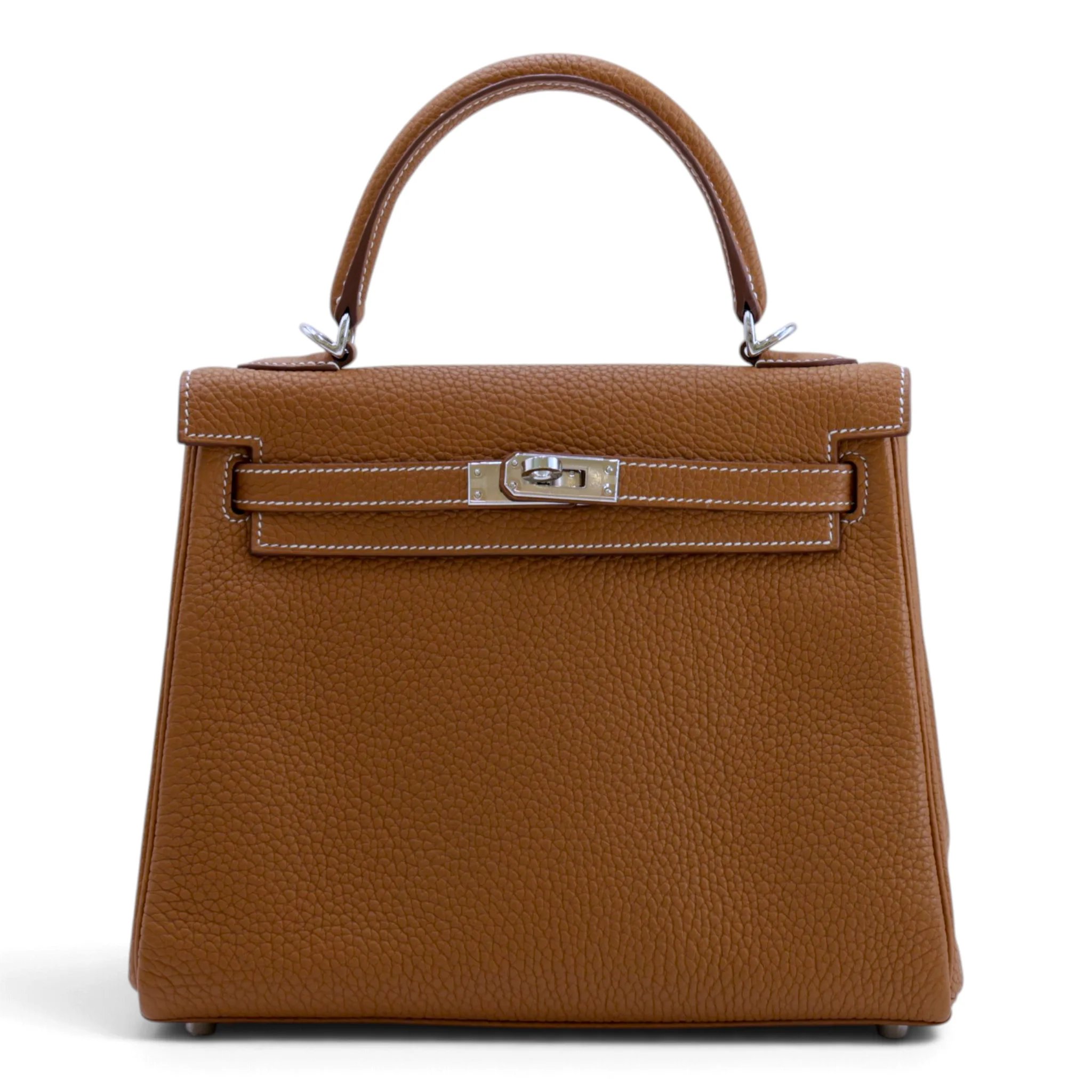 Excellent ( Rank SA ) HERMÈS Kelly 25 Gold (37) Togo Palladium hardware B (2023)