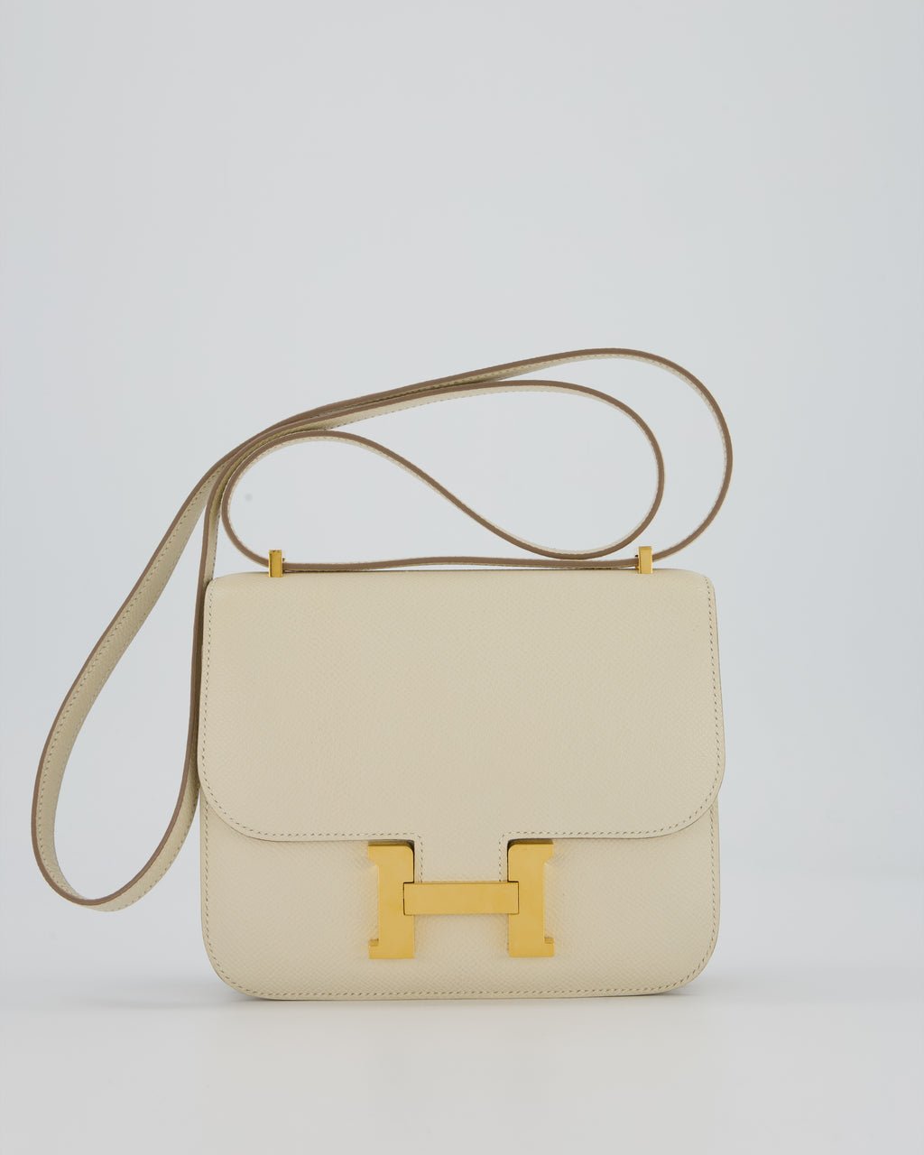 Hermès Constance III 18 Miroir Bag in Craie Epsom Leather with Gold Hardware