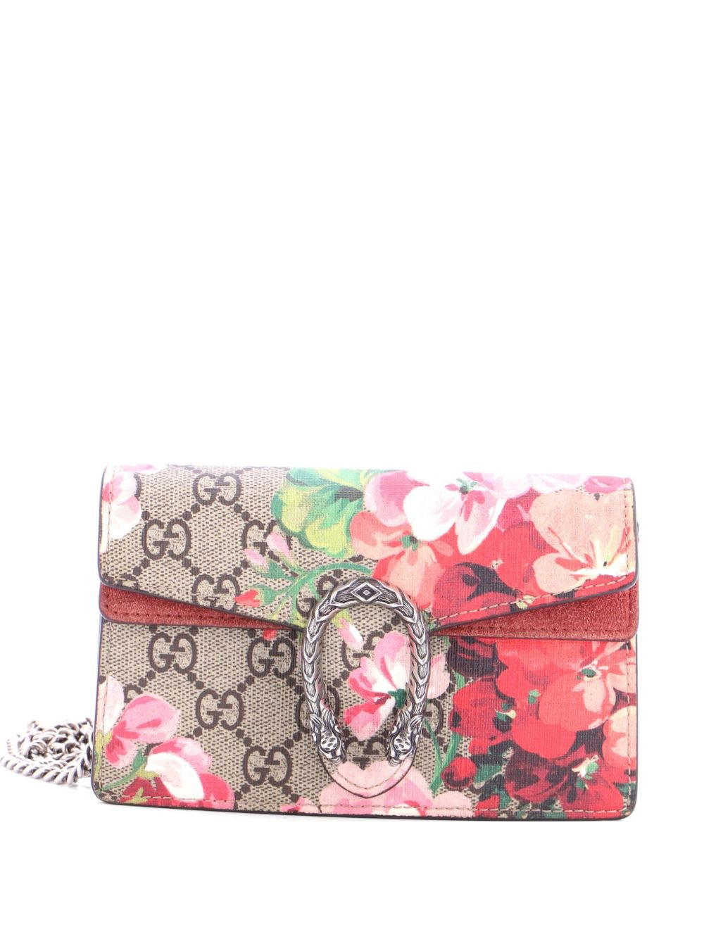 Dionysus Bag Blooms Print GG Coated Canvas Super Mini crossbody bag