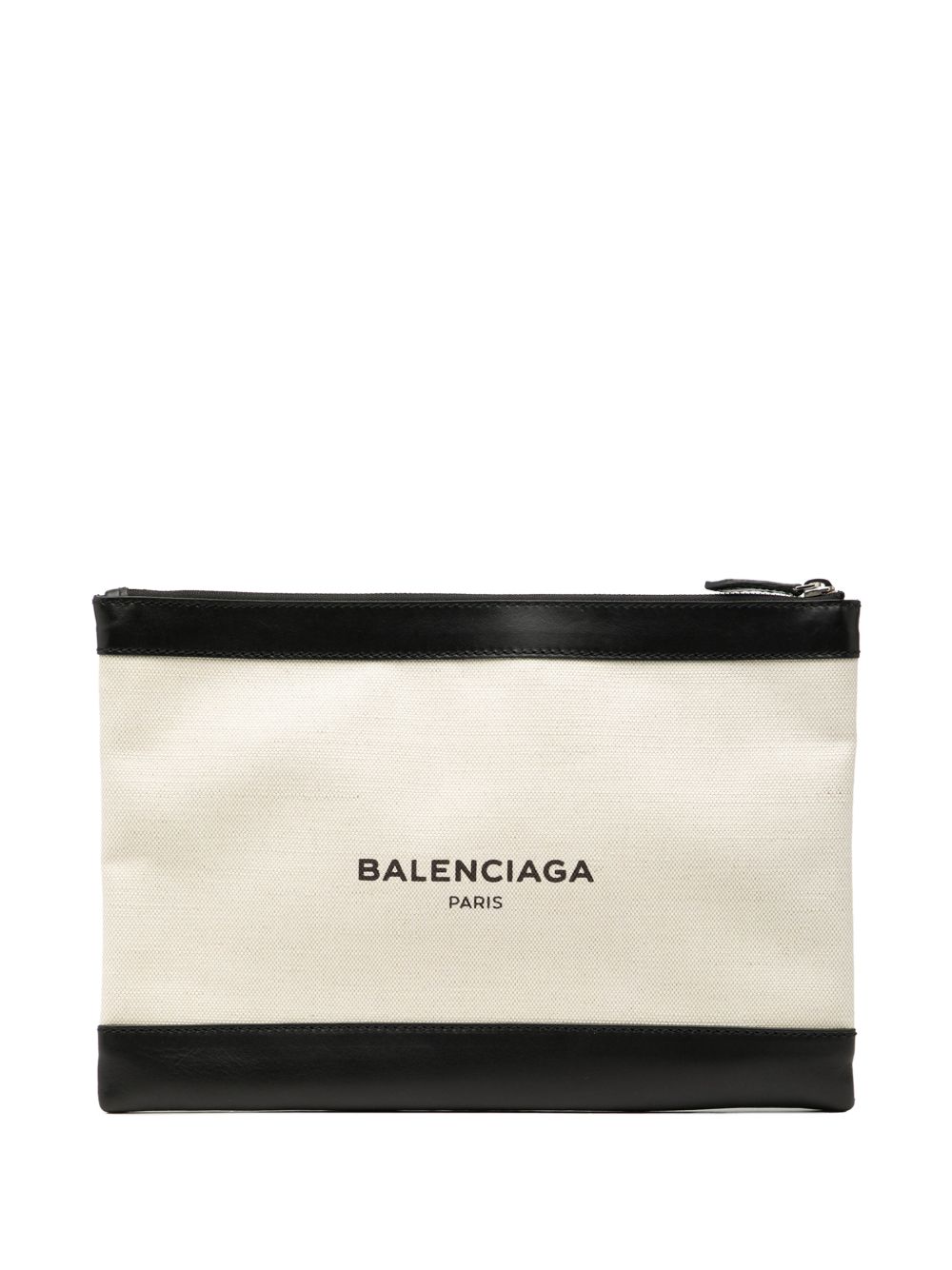 2017 M Canvas Navy Clip clutch bag