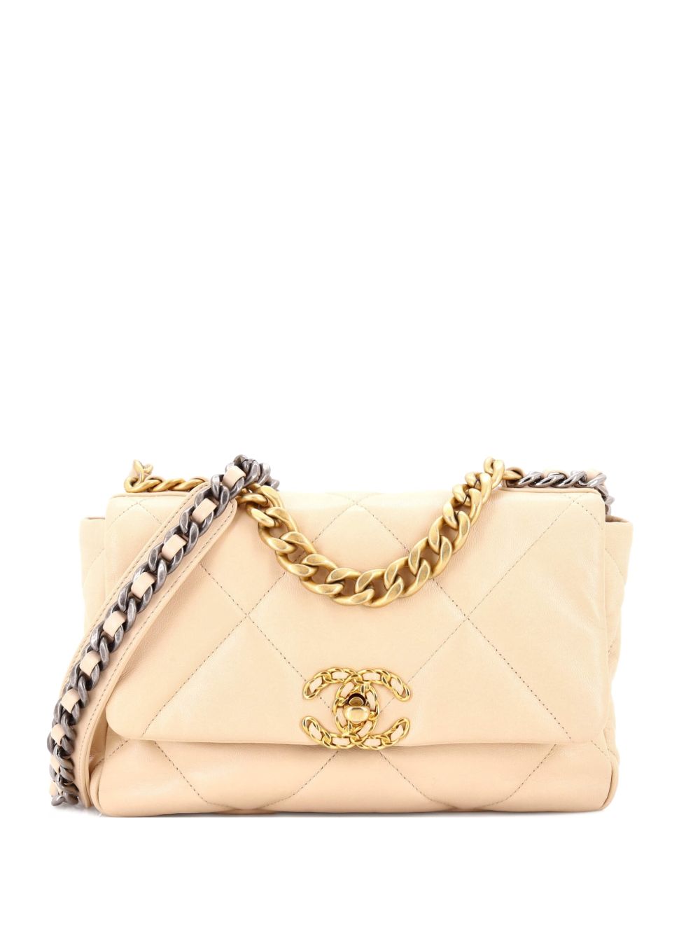 19 Flap Bag Quilted Leather Medium crossbody bag