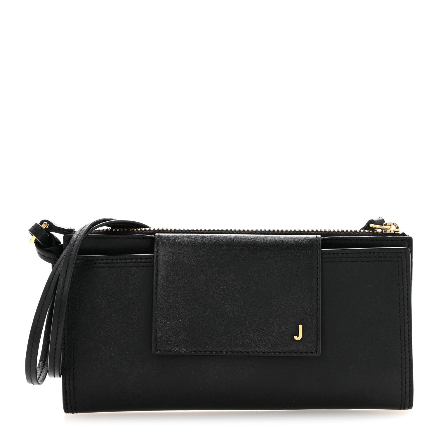 Jacquemus Jacquemus Calfskin Le Pichoto Shoulder Bag Black