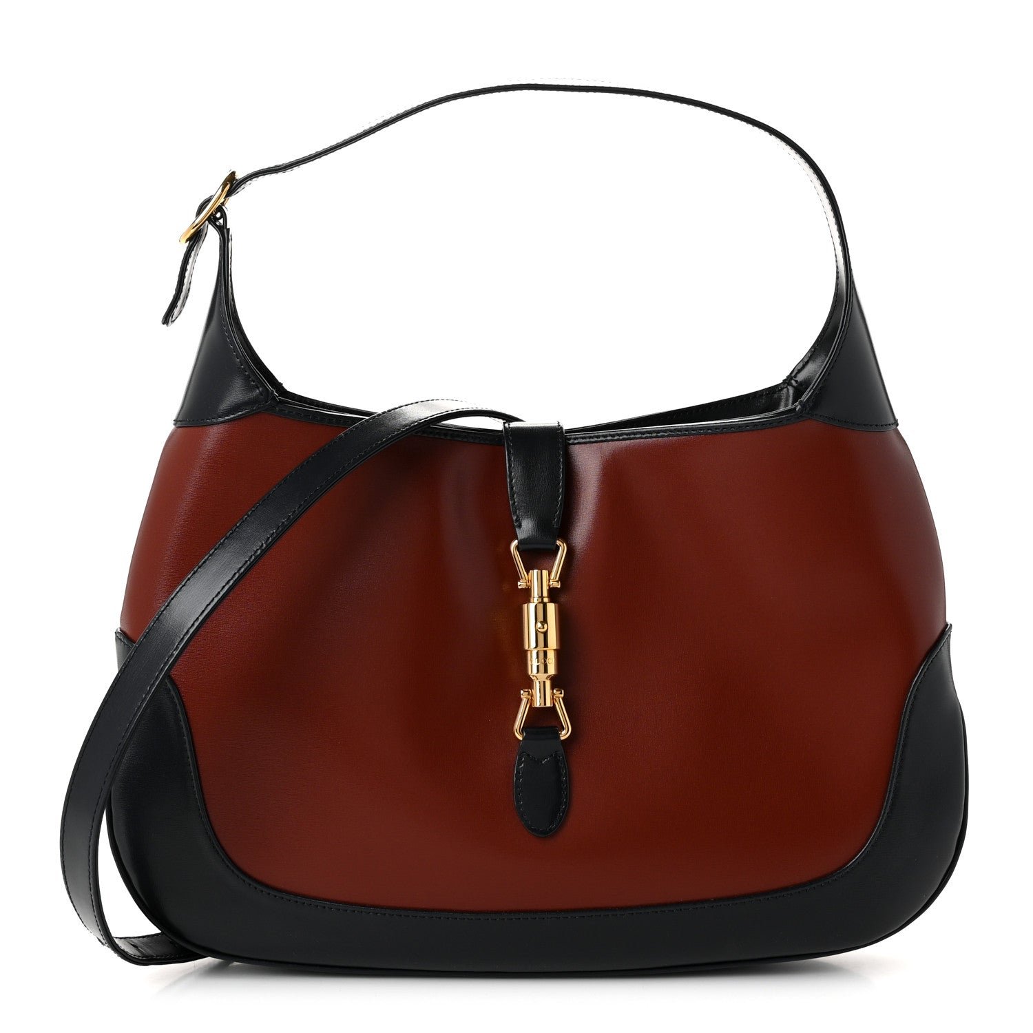 Gucci Boarded Dyana Lux Calfskin Bi-Color Medium Jackie 1961 Hobo Red Mineral Blue