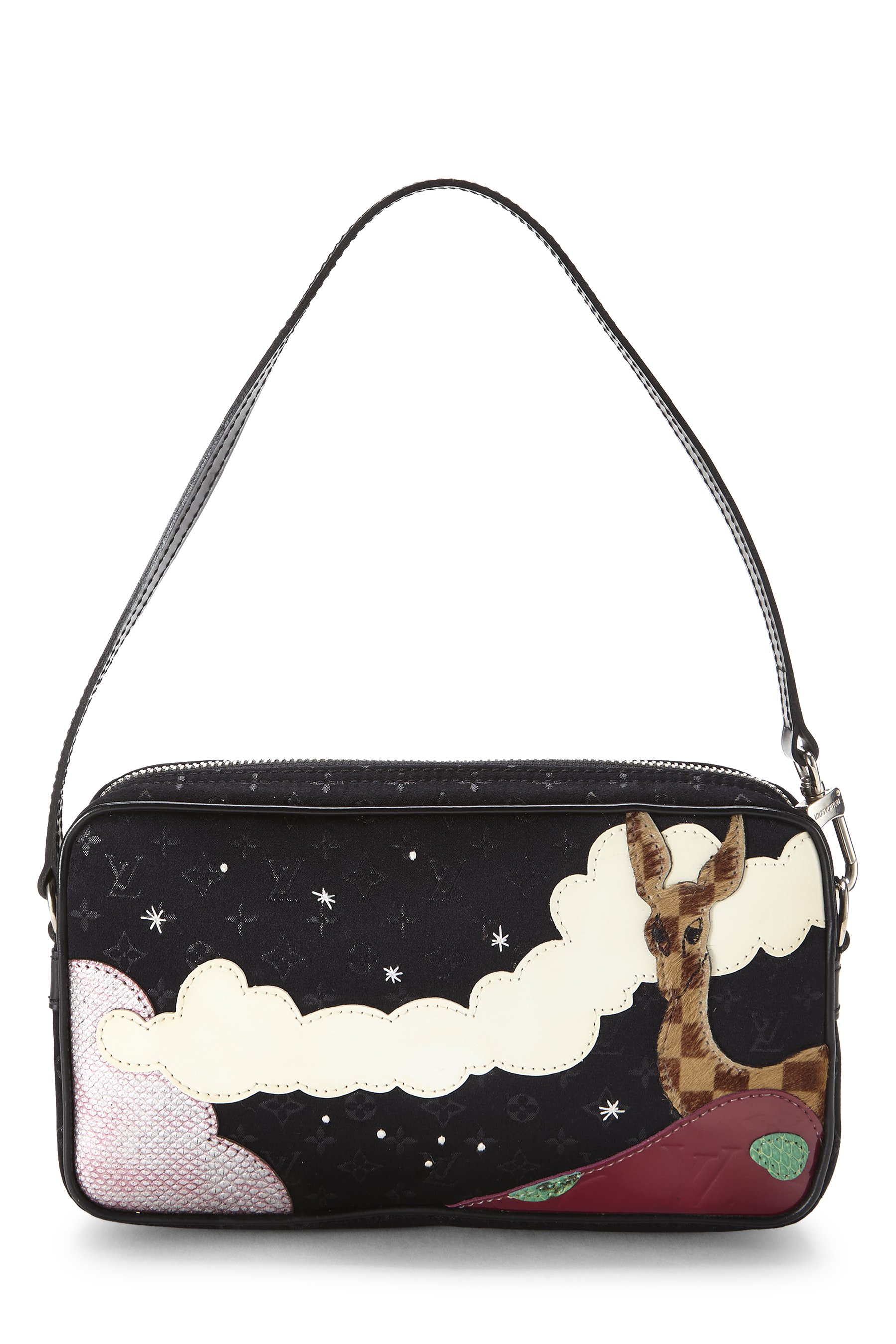 Black Monogram Patchwork Conte De Fees Pochette