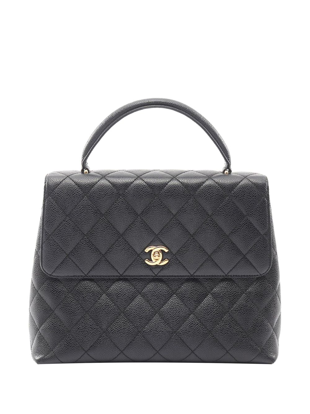 2002-2003 CC Quilted Caviar Kelly Top Handle Bag handbag