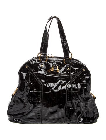 Patent Leather Top Handle Bag