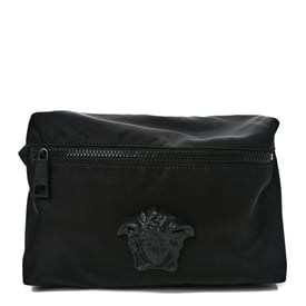 Versace Nylon Palazzo Medusa Belt Bag Black Ruthenium