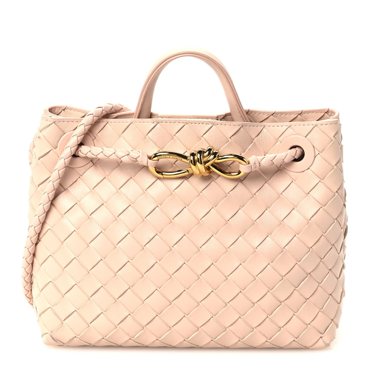 Bottega Veneta Nappa Intrecciato Small Andiamo Shoulder Bag Lotus