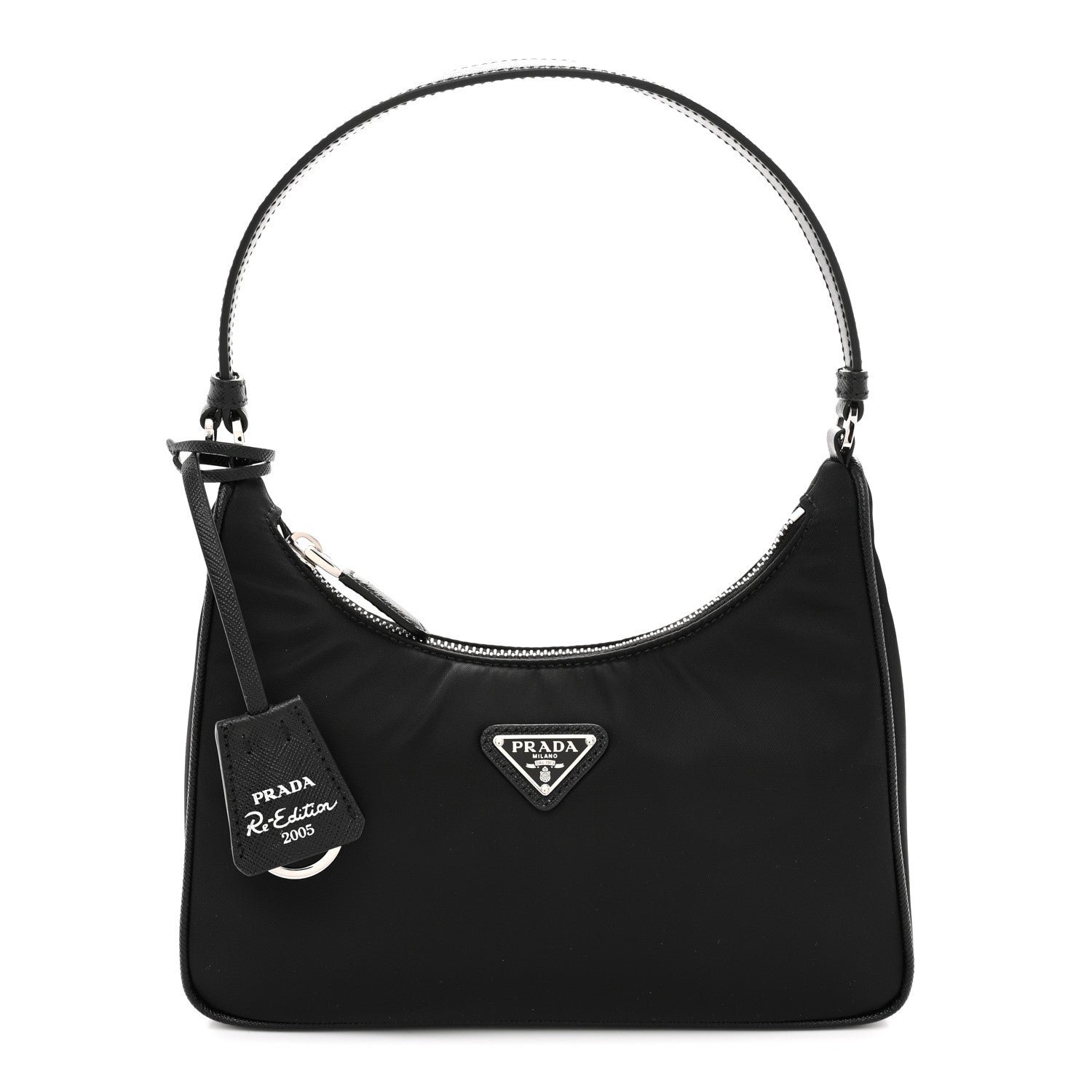 Prada Tessuto Nylon Saffiano Mini Re-Edition 2000 Bag Black