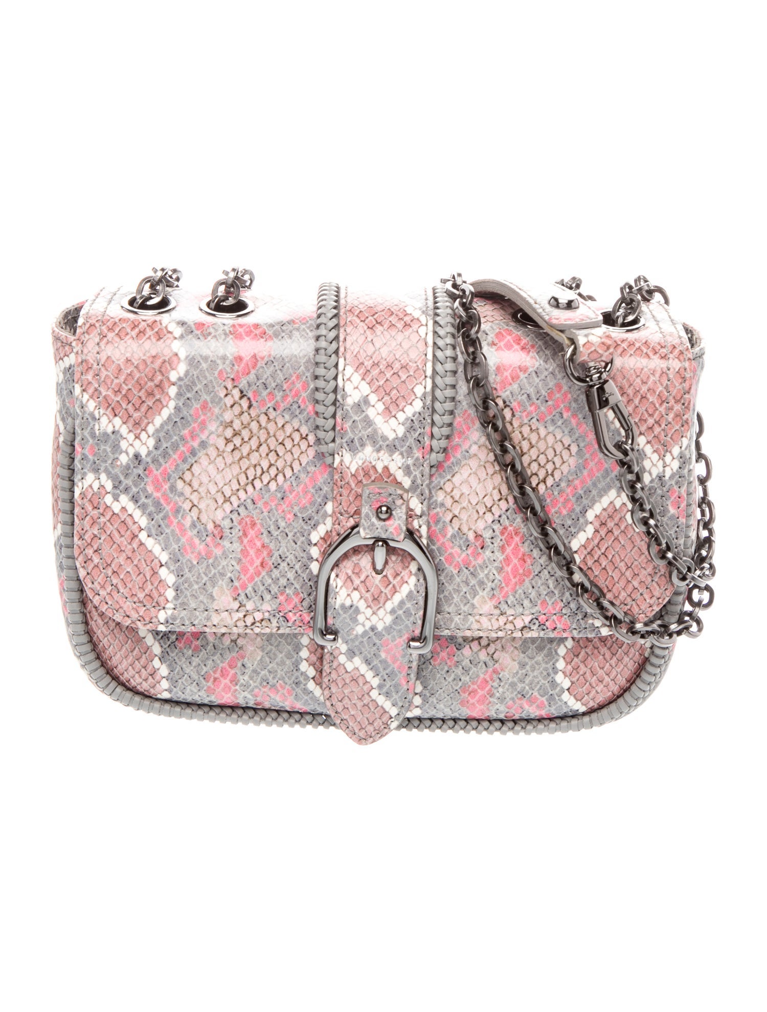 Embossed Leather Crossbody Bag
