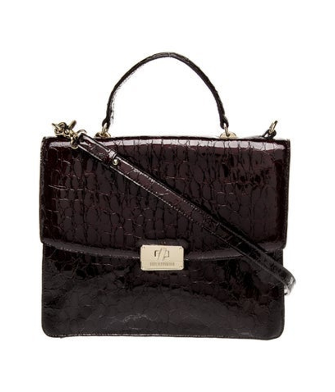 Brahmin Embossed Leather Top Handle Bag
