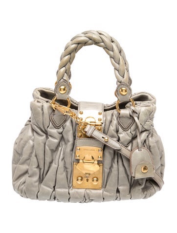 Miu Miu Leather Top Handle Bag