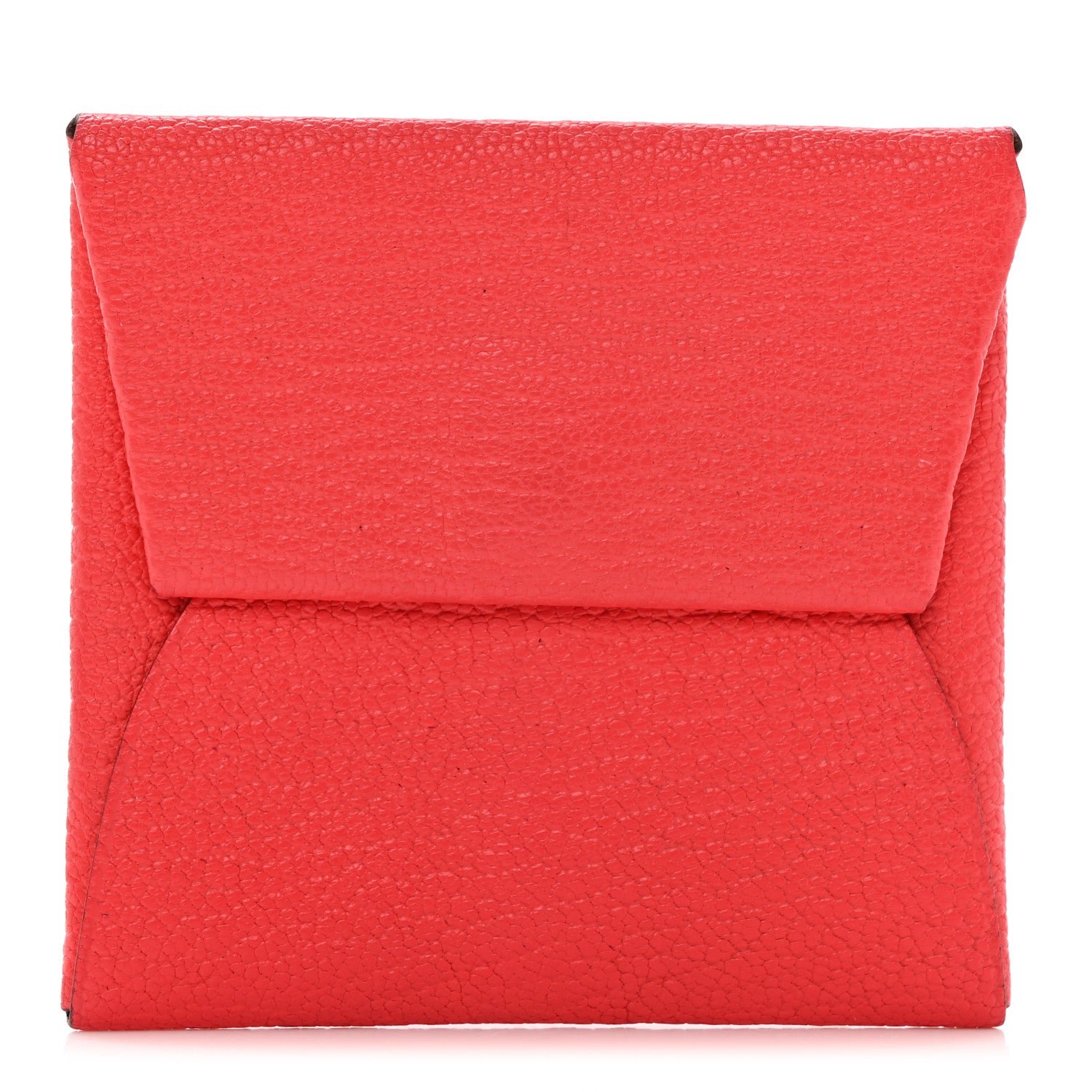 Hermes Chevre Mysore Bastia Verso Coin Purse Rose Texas Quebracho