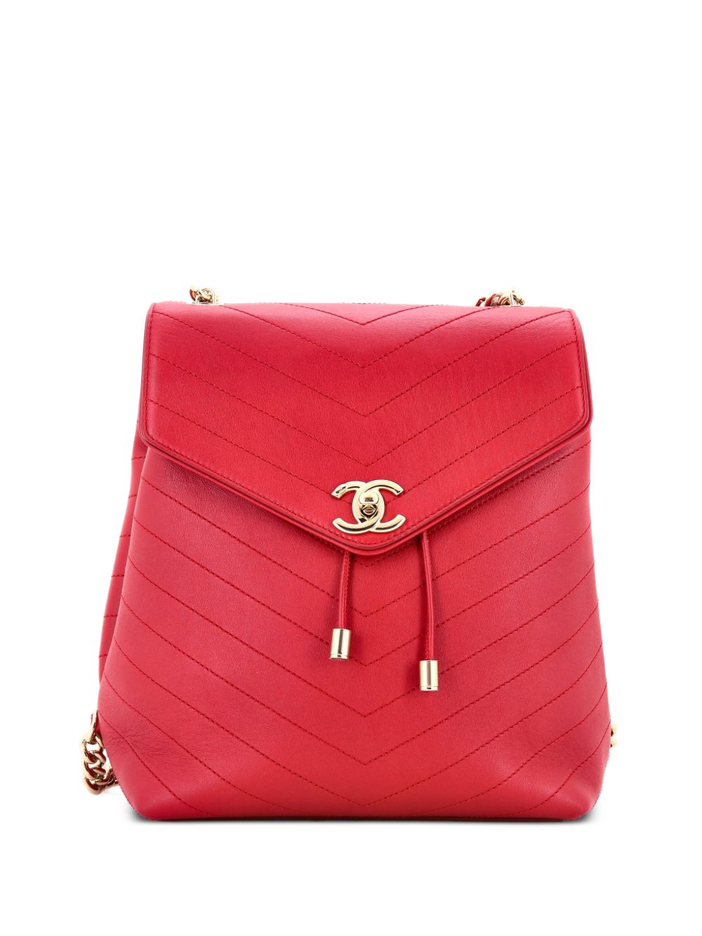 Coco Chevron Stitched Calfskin Small backpack