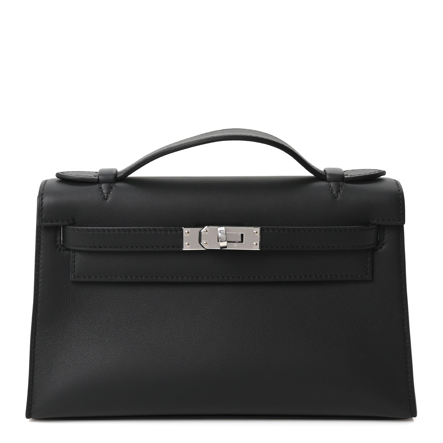 Hermes Swift Kelly Pochette Clutch Black