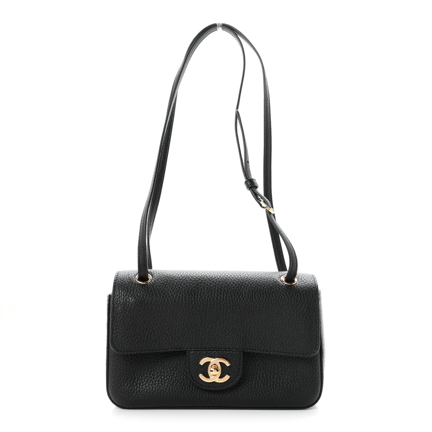 Chanel Grained Calfskin Mini Souplissimo Maxi Flap Black