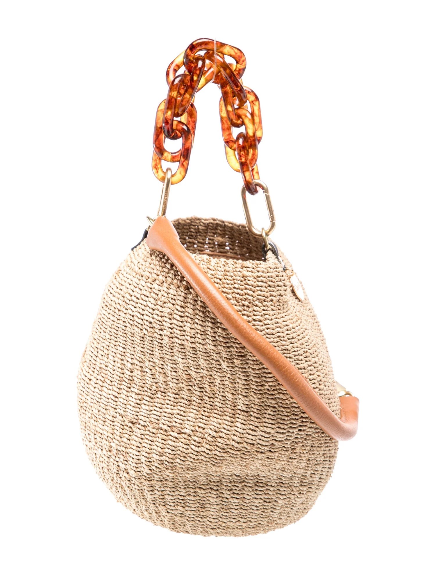 Raffia Top Handle Bag