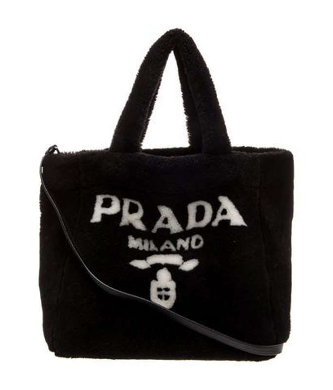 Prada Enameled Metal Triangle Tote