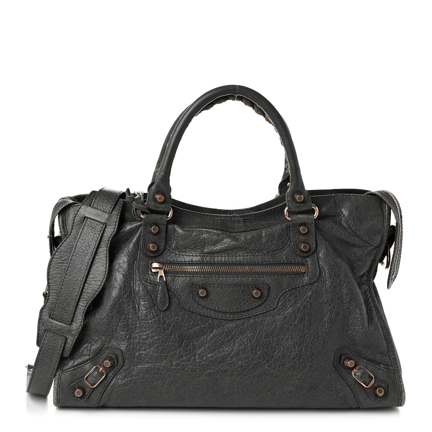 Balenciaga Agneau Giant 12 Rose Gold Hardware City Gris Tarmac