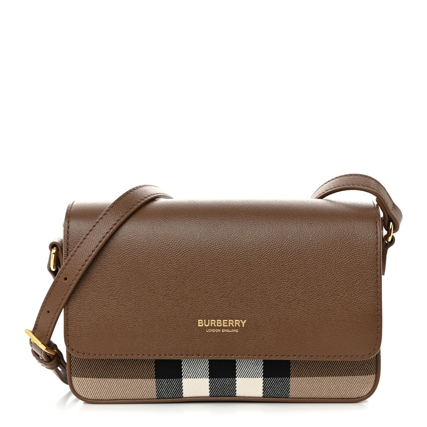 Burberry Grained Calfskin House Check Tartan Mix New Hampshire Earth