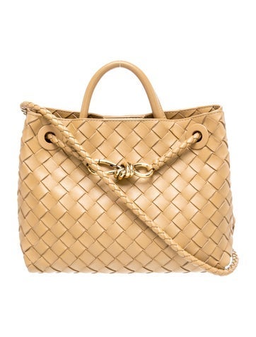 Bottega Veneta Intrecciato Leather Intrecciato Andiamo Shoulder Bag Small