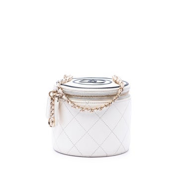 Quilted Lambskin Chain and Charm Vanity Case