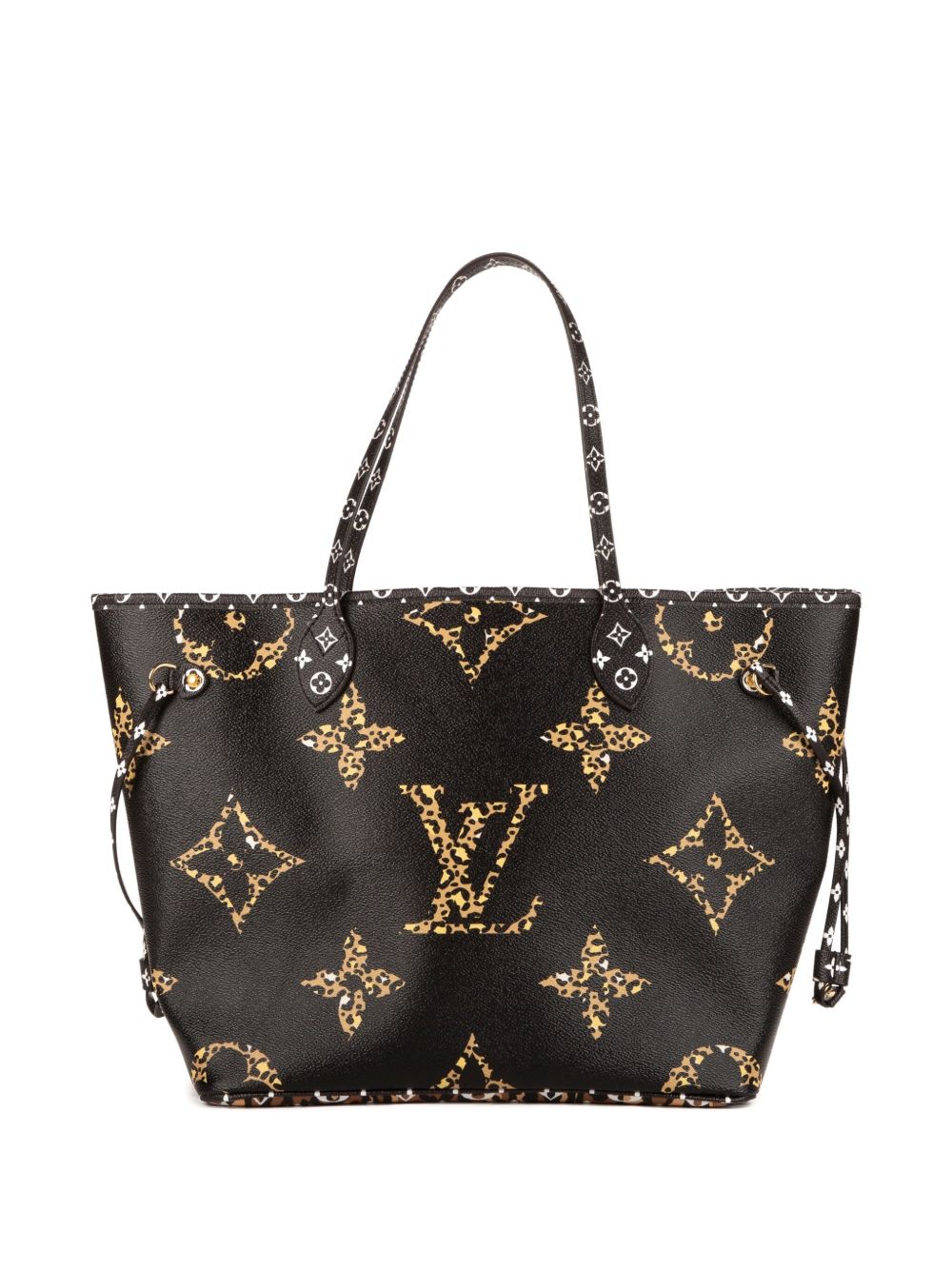monogram leopard-print tote bag