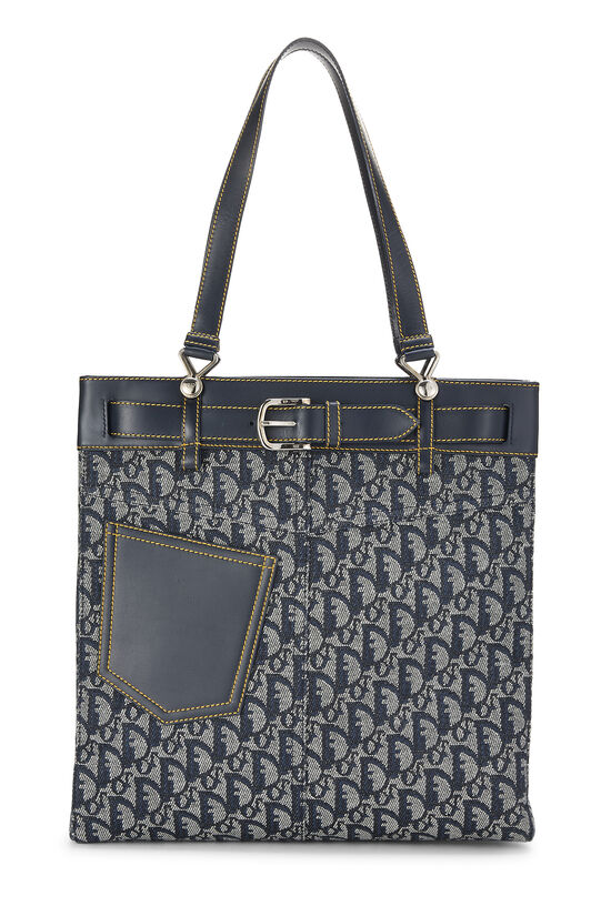 Dior Navy Trotter Canvas Tote