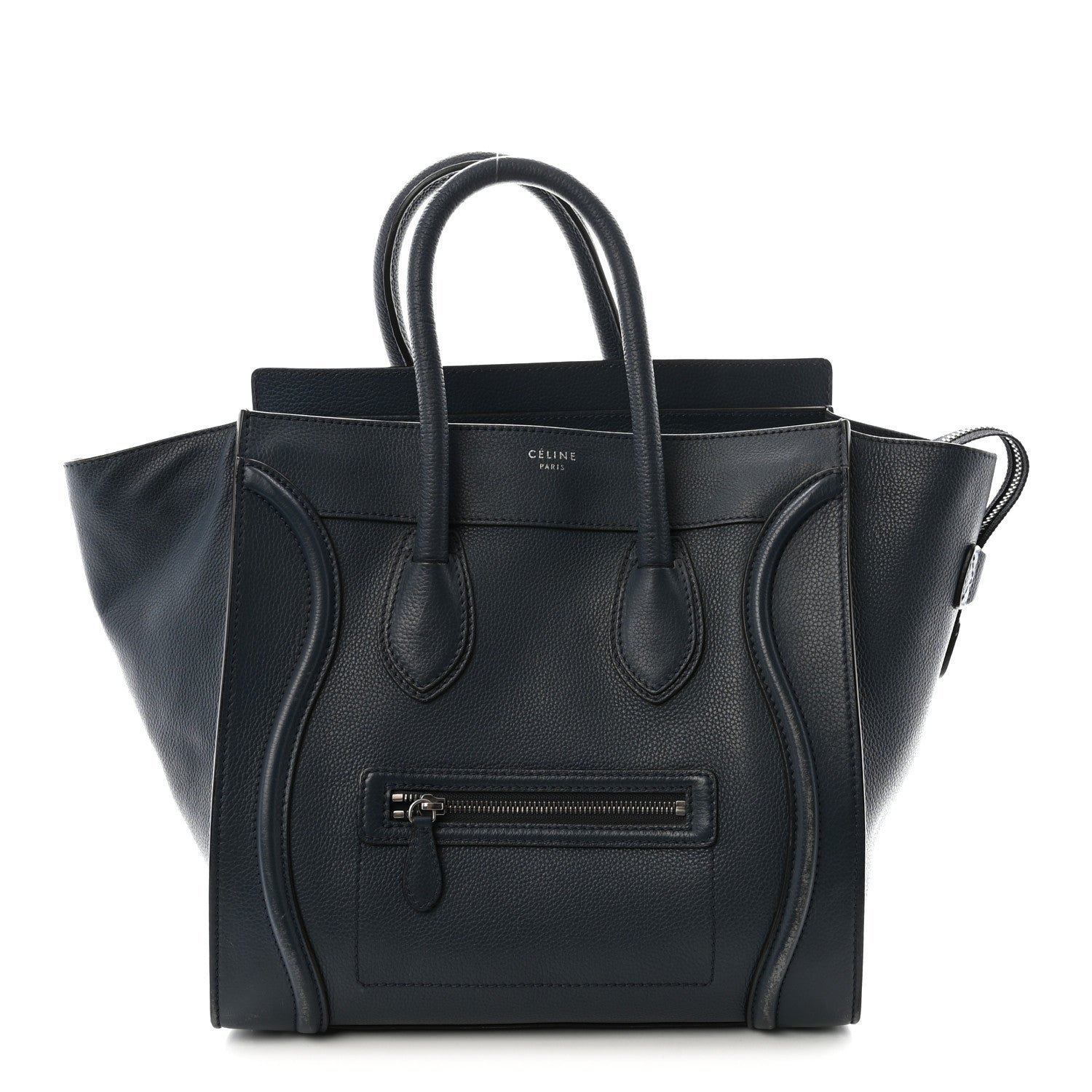 Celine Drummed Calfskin Mini Luggage Orage