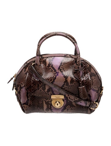 Salvatore Ferragamo Snakeskin Top Handle Bag