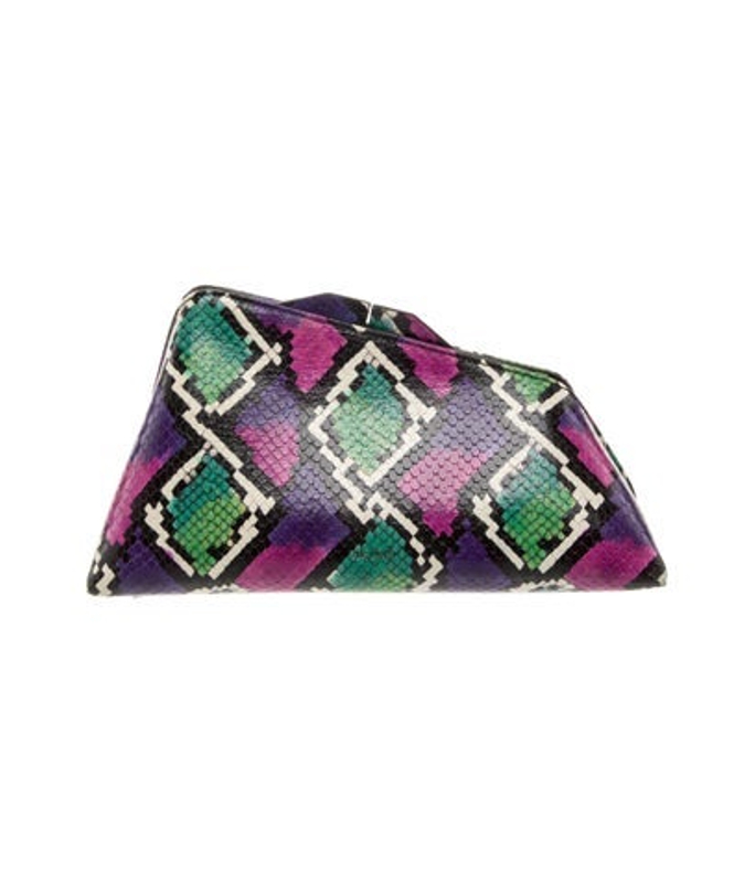 Attico Embossed Leather Clutch