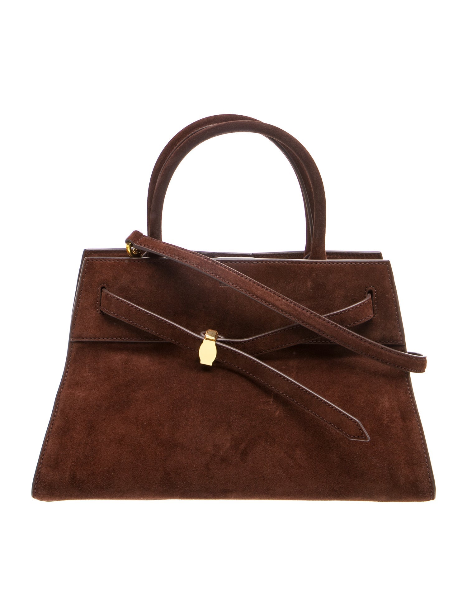 Suede Top Handle Bag