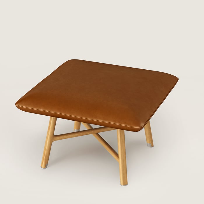 Fauve Les Necessaires d'Hermès "Carre d'Assise" Low Stool, High Model