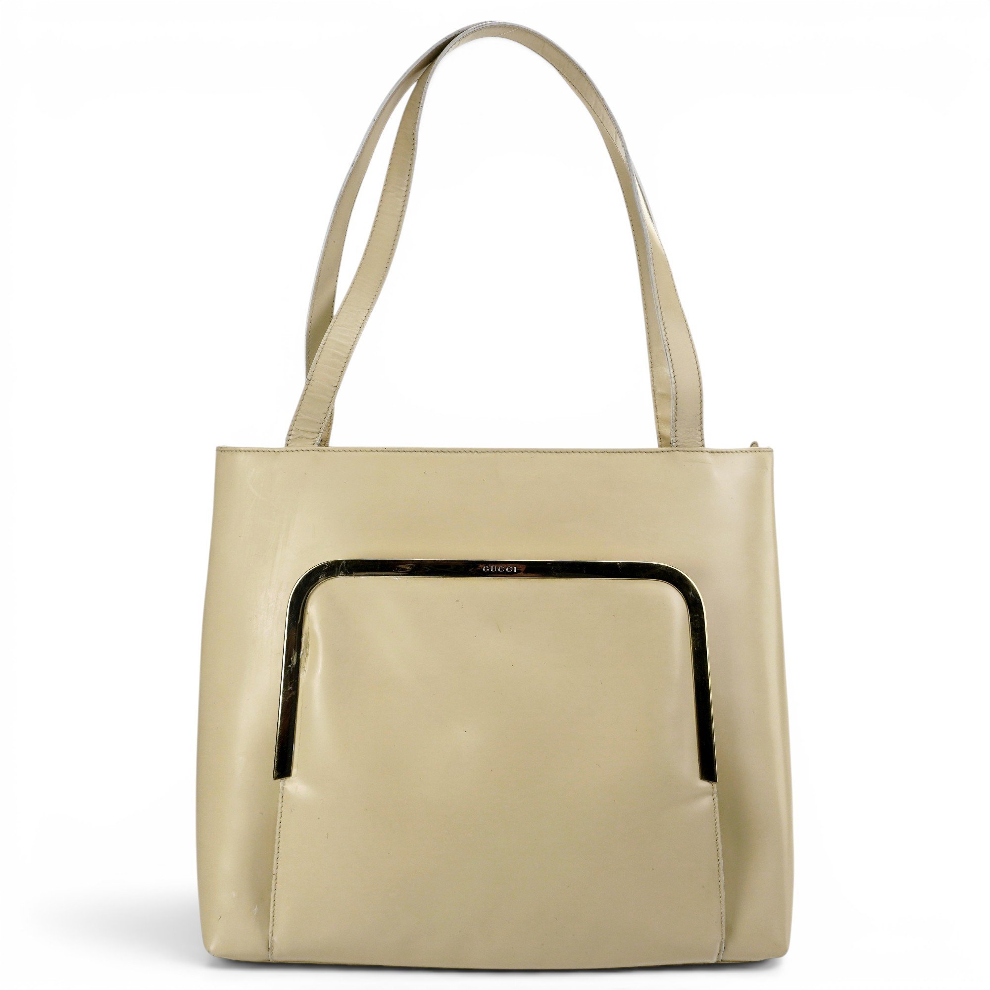 Patent leather handbag