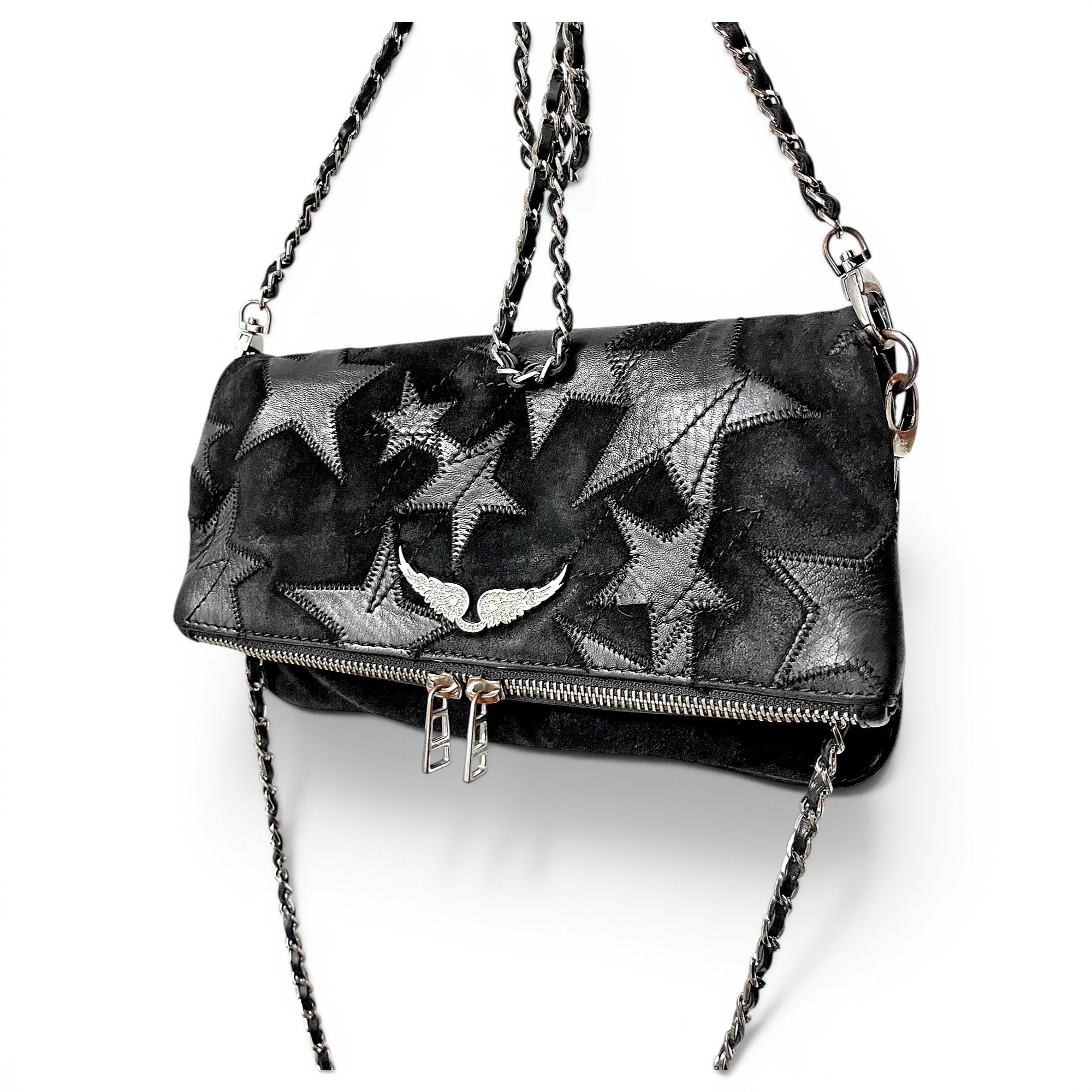 Rock leather crossbody bag