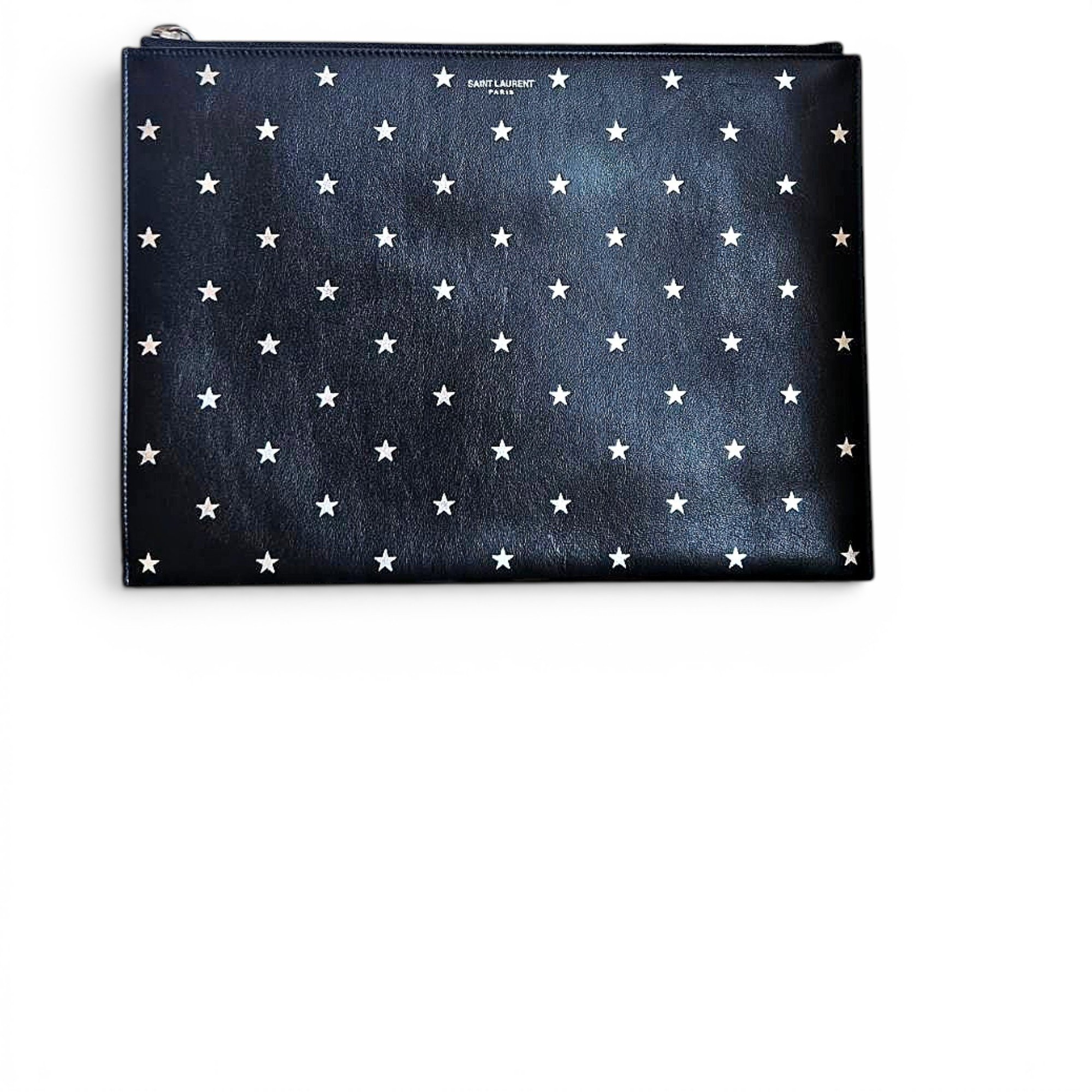 Leather clutch bag