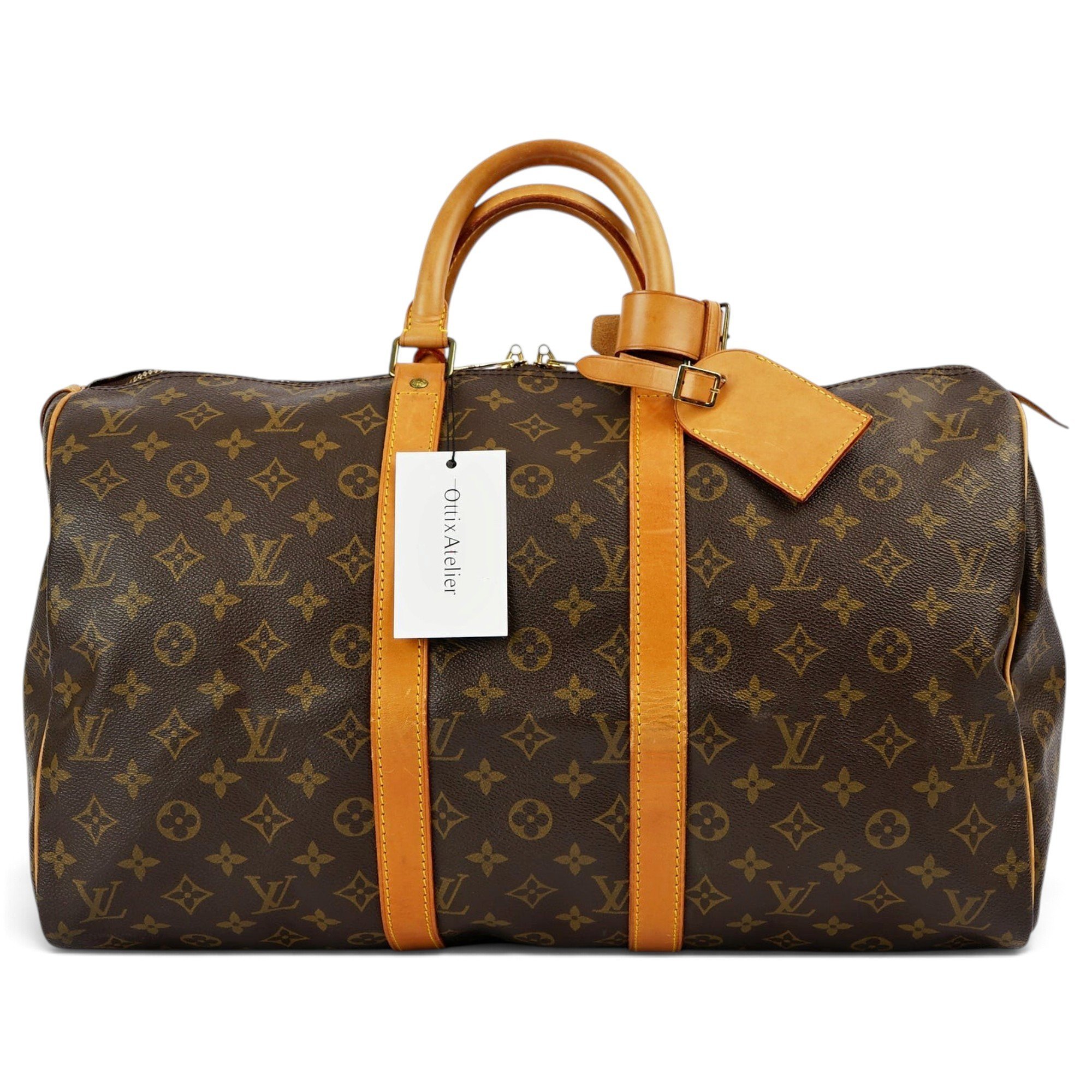 Keepall leather travel bag