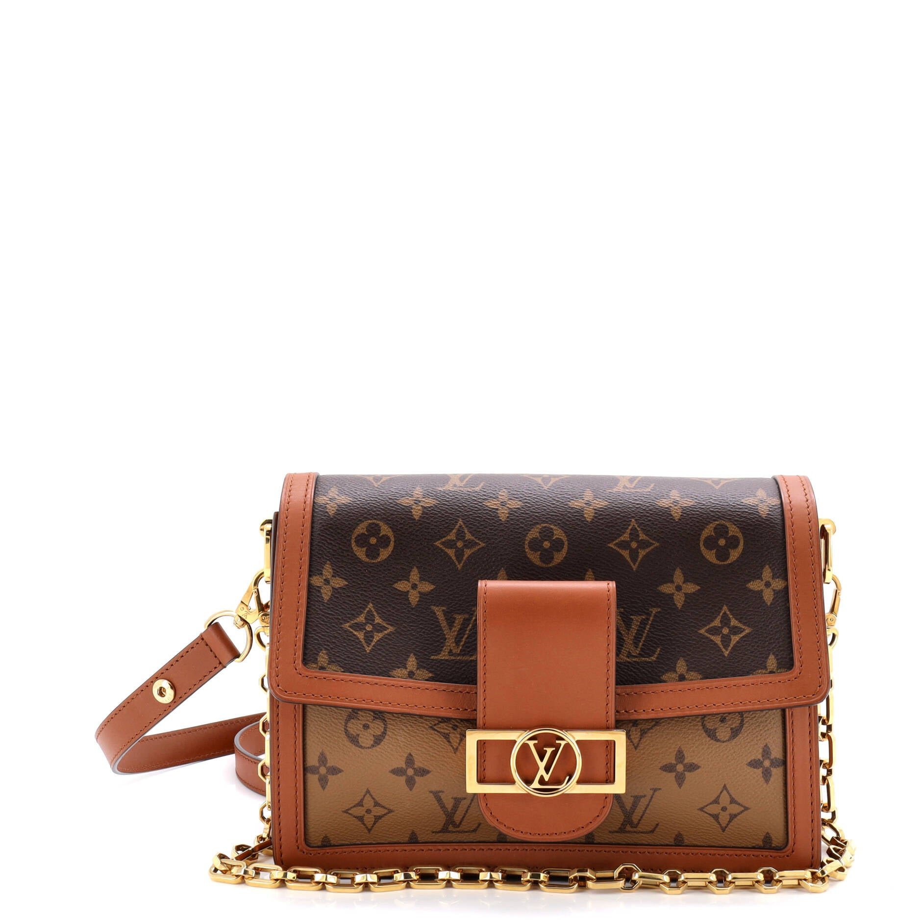 Louis Vuitton Dauphine Shoulder Bag Reverse Monogram Canvas MM