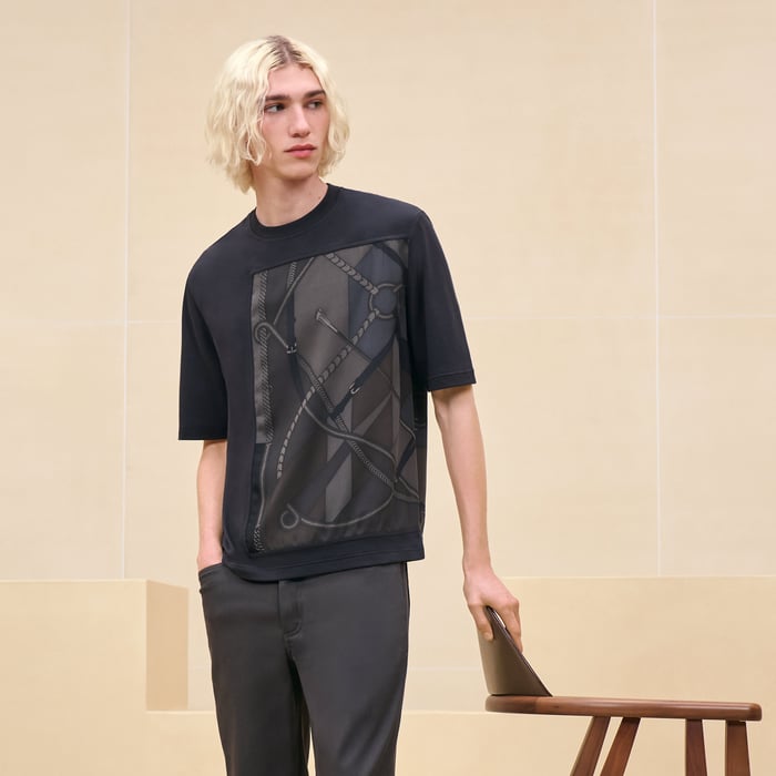 Noir "Parcours Sans Faute Decadre" T-shirt