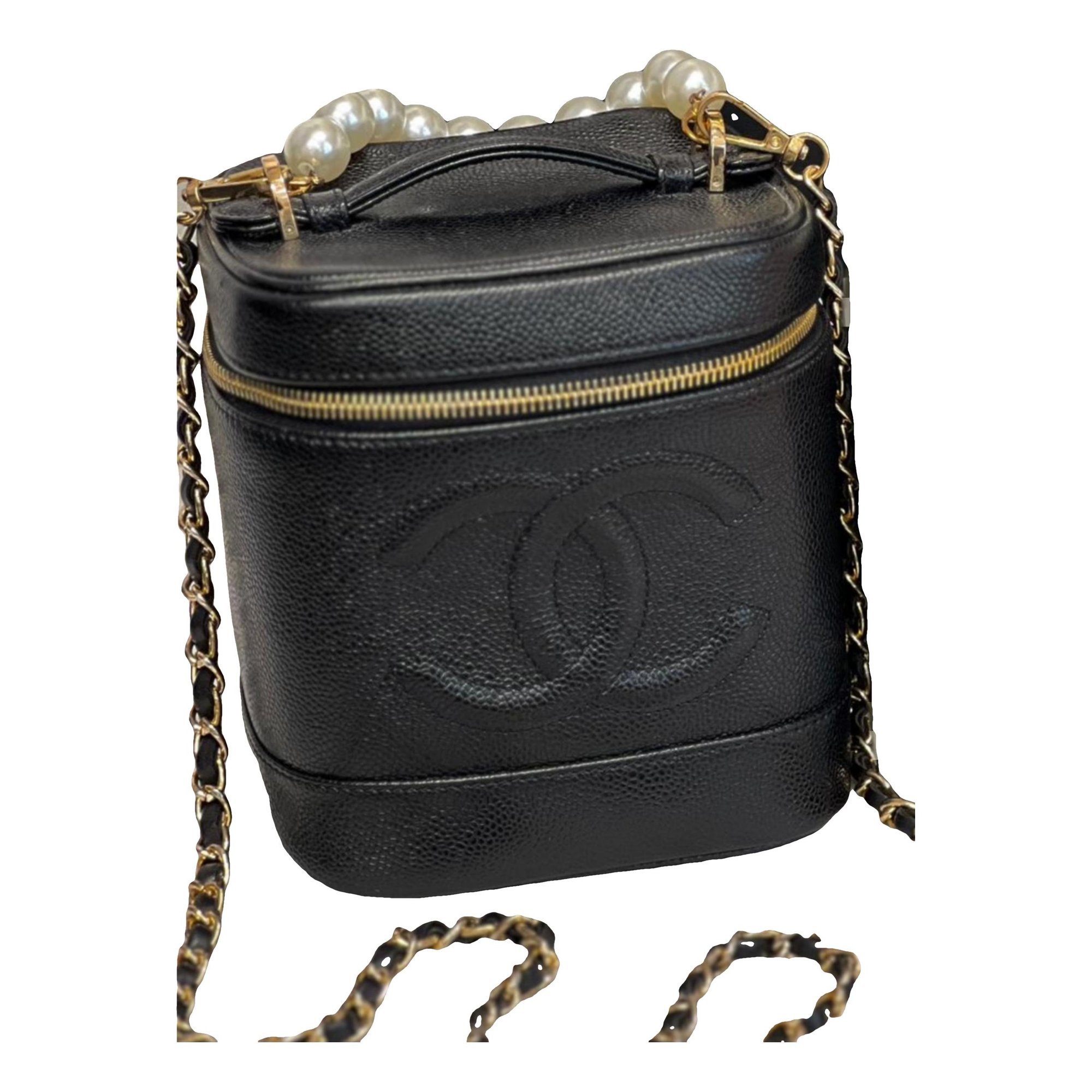 Vanity leather handbag