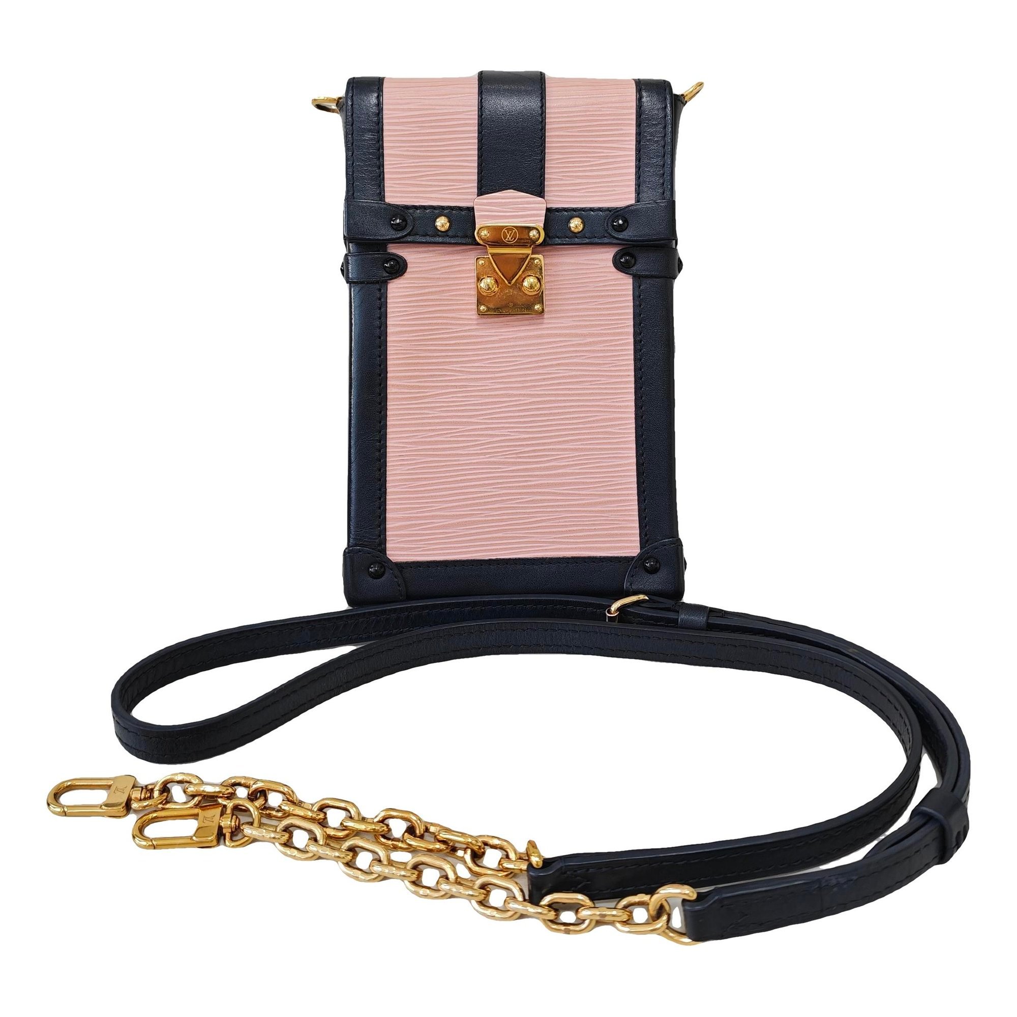 Pochette Trunk Verticale leather handbag